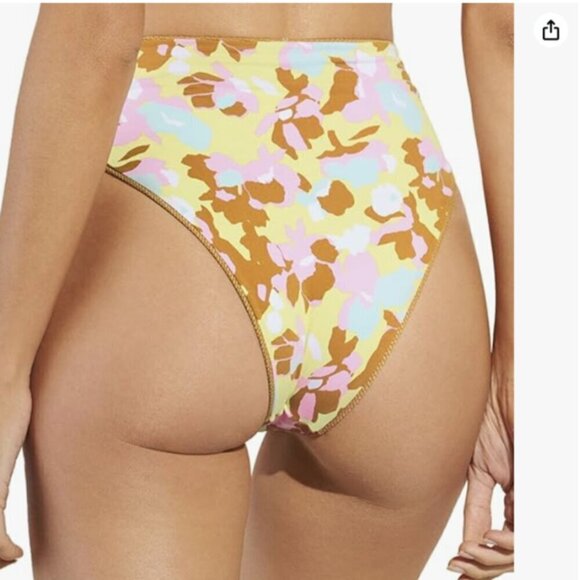 Maaji  Suzy Q Golden Hour High Rise Reversible Bikini Bottom Floral Size 3XL - Picture 4 of 4